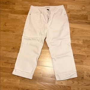 Rewash Women's White Boyfriend Jeans crop jeans